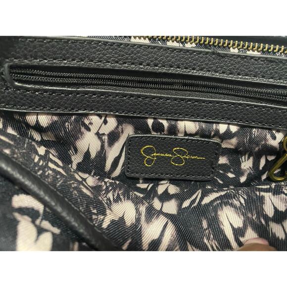 Jessica Simpson Black Chevron Studded Faux Leather Clutch Purse (No Strap) - Picture 3 of 6